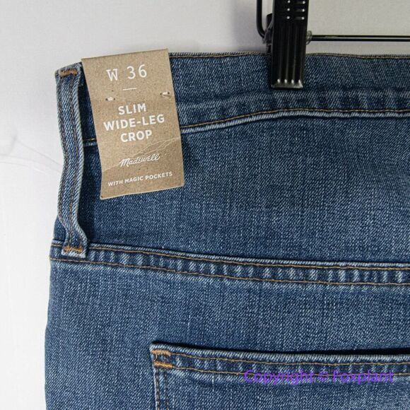 New! Madewelll Slim Wide-Leg Jeans in Crownridge Wash, size 36 - Picture 11 of 16